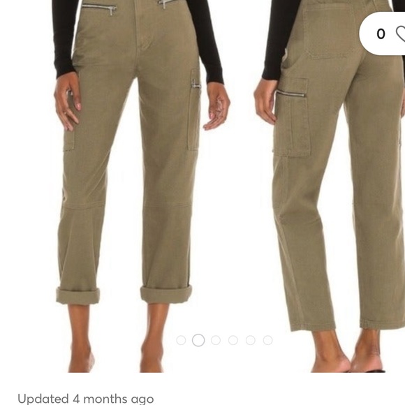 PRICE DROP! NWT Weworewhat ankle cargo  pants; army/olive green; sz 29. - Picture 2 of 7
